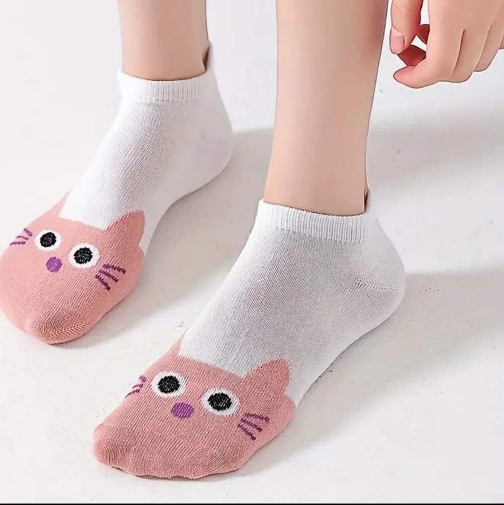 KITTY CAT ANIMAL SOCKS OS ANKLE BRAND NEW 5 Pair